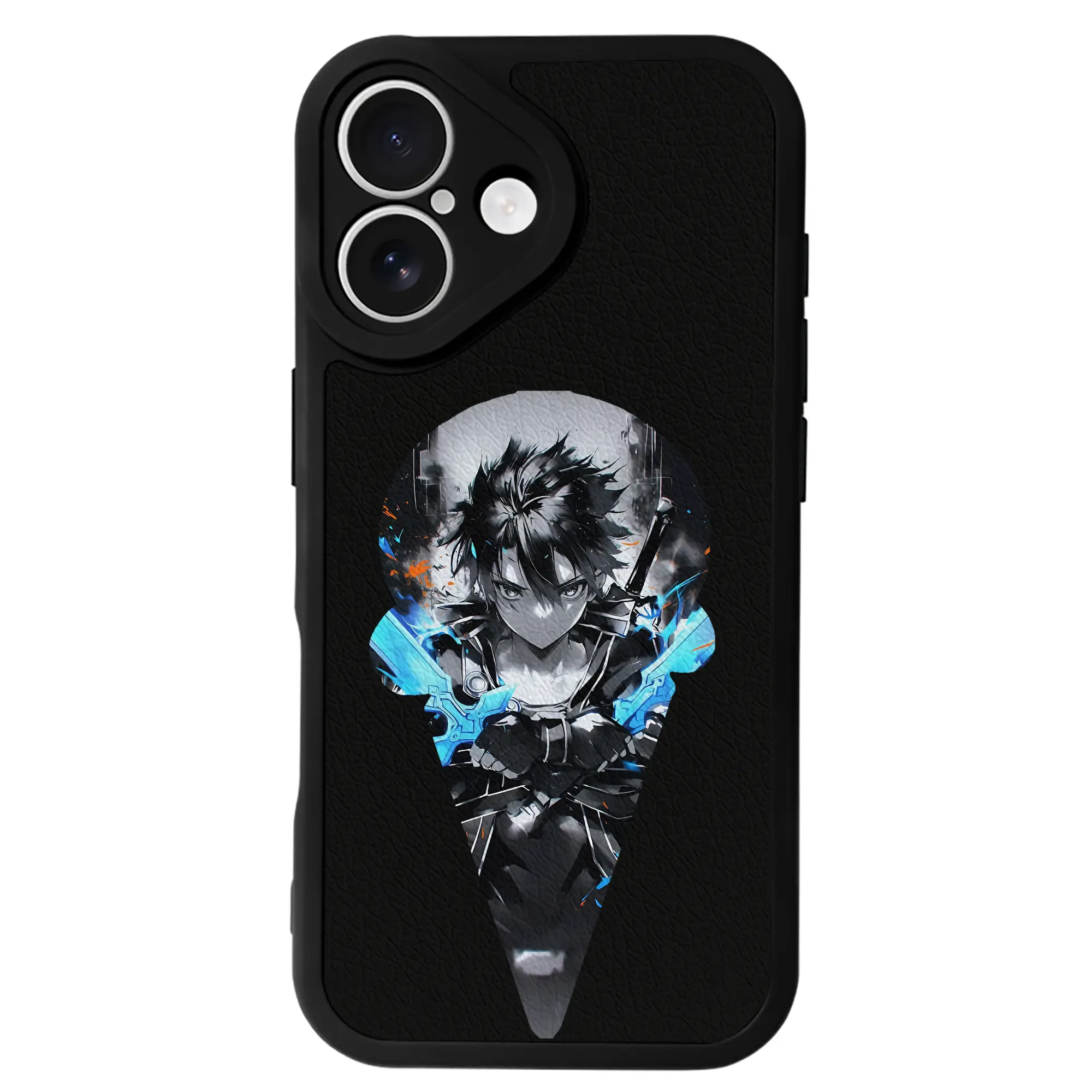 ソードアートオンライン グッズ キリト - IPhone 16シリーズ対応 ・ シリコンスマホケース ・ レザー調 ・ 高精度フィット ・ 耐衝撃 ・ ワイヤレス充電対応 ・ 精密カット